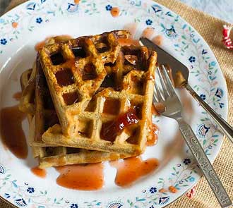 Organic Eggless Gingerbread Waffles