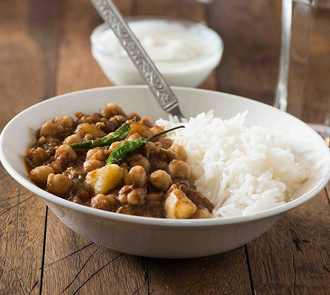 Organic Chana aloo with Rice