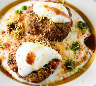 Organic Masoor Dal and Paneer Tikki chat