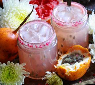 Organic Grapefruit and passion fruit cooler