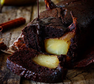 Organic Chocolate pear loaf cake