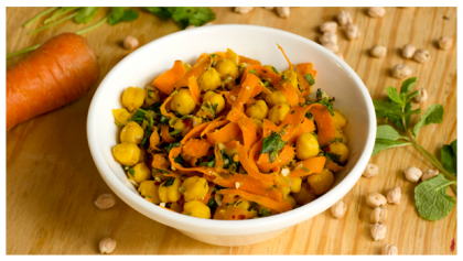 Healthy Organic Lunch Recipe Using Kabuli Chana